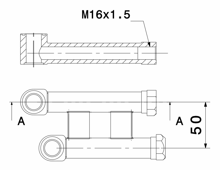 compressed air connection mounted