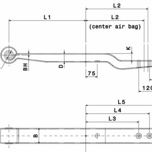 Straight Single Leaf Trailing Arm 2D